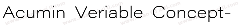 Acumin Veriable Concept字体转换